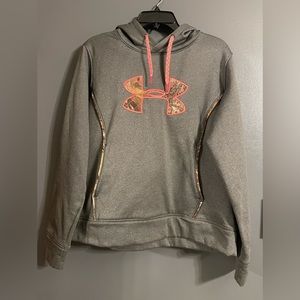 Under Armour pink and camo gray hoodie